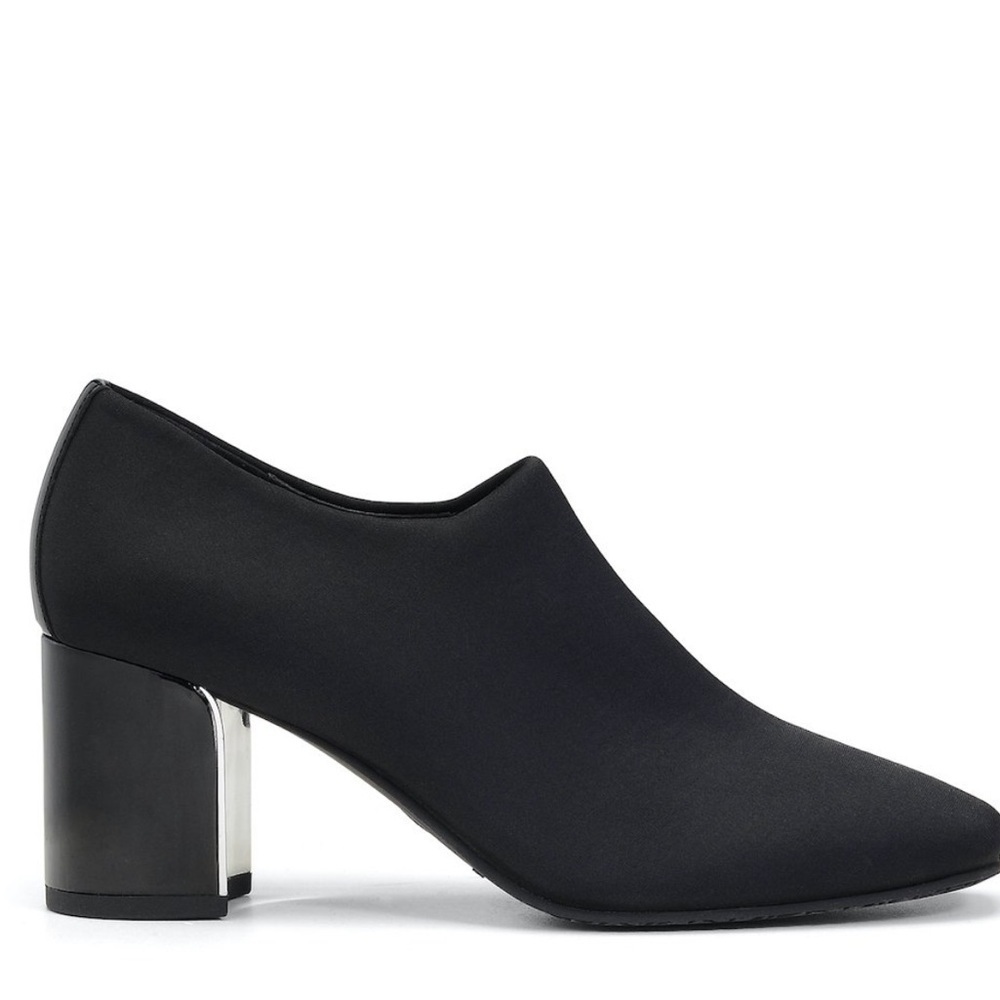 Donald J. Pliner Black Ankle Booties with Silver Accent